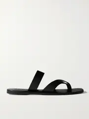 [A Emery] A Emery - Carter Leather Slides - Black - IT39 IT 39 Black