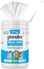 Vetnique Labs Glandex Dog Wipes for Pets Cleansing & Deodorizing(75Ct)