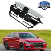 For 2018-19 Honda Accord Front Bumper Upper&Lower Grille Grill Set Chrome Black (for: Honda)