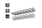 Vivva 8Slots Useful Wine Glass Rack Holder Wall Hanger Hanging Bar Storage Drying Rack Stand-Black