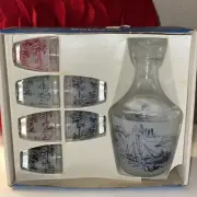 1950's Liqueur Service Verrerie Cristallerie D’Arques France 7 Pc MIB