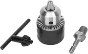 1/2-20UNF Keyed Drill Chuck, 3 Teeth 1.5mm -16MM Clamping Range with 1/4 Inch Hex Shank for Hammer Converter Conversion Tool