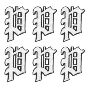 Iron on Letter Patches, 6Pcs Iron on Patches, Letter P Black White