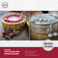 在飛比找蝦皮購物優惠-GELANG KERAMIK DAN SET ANTING