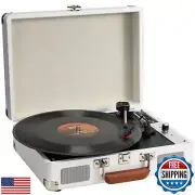 Hododou Vinyl Record Player Portable Suitcase Turntables Bluetooth 3-Speed US