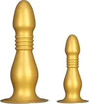 SAHOOSAFETY Silicone Soft Giant Anal Dildo with Suction Cup Thick Butt Plug Large Anal Plug Anus Dilator Prostate Massager Masturbation SM Sex Toys For Women Men(S)