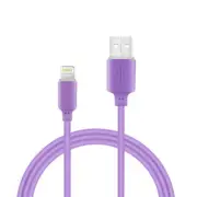 Reiko 30 Pcs Tangle Free Apple iPad Air USB Data Cable 3.3 Feet in Purple | MaxS