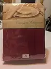 Bardwil Linens Carefree Elegance 60" X 140” Oblong Burgundy/Red Tablecloth New