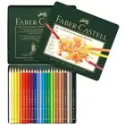 NEW 24 Faber-Castell Polychromos Artist Colour Colouring Pencils Tin Set Coloure