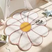 Flower Shaped Rug Irregular Round Area Rug Fluffy Non Slip Washable Carpet For Living Room, Bedroom