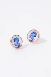 Black Cockatoo Stud Earrings--NES-RS-COCKATOO