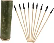 YARNOW 1Set Bamboo Tube Toss Game for Outdoor Fun Arrow with Bucket Hand Eye Coordination for School Parties and Family Gatherings