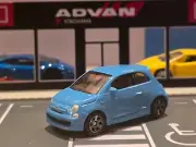 2020 Matchbox 2019 Fiat 500 Turbo Blue 1:64 Diecast Toy Race Car