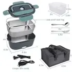 Electric Lunch Box Food Heater Portable Food Warmer Lunchbox for Car Home Leak P