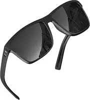 [grinderPUNCH] Polarized Driving Sunglasses for Men Lightweight UV400 Protection Anti Glare Square Sun Glasses