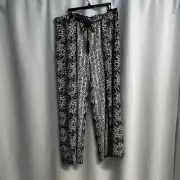 Chicos Mixed Print Wrap Black White Palazzo Pant Wide Leg 3