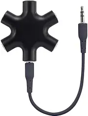 Speaka Professional SP-7870556 Audio Y-Adaptor [1x 3.5 mm-5x Jack Socket 3.5, Black