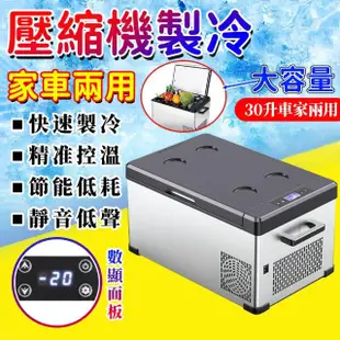 【LADUTA 拉布塔】車載冰箱/行動冰箱/壓縮機冰箱(車家兩用30L/露營冰箱/適用12V24V110V電壓)