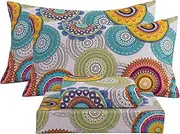Bedlifes Queen Sheet Set Ultra Soft Breathable Silky Bed Sheets Deep Pocket 100% Microfiber Bedding Sheets 4 Piece Queen Size Mandala Patterned