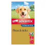 Bayer Advantix Dog 25kg Plus Extra Large 3 & 6 Pack Flea Tick Treatment Canine