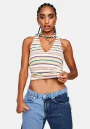 [AFRM] Arkin Striped Halter Top