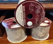 3 X GOLD wired MESH RIBBON 3 yds x 9++ ft NEW 27 Ft Total
