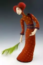 Cloth Art Doll (Paper) Pattern "Sweeping Beauty" By Cindee Moyer