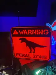 Feral Zone Lamp Lamp 3d Printed USB Power RGb Jurassic Park Theme