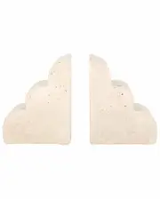 Sagebrook Home Set of 2 Travertine Cloud Bookends