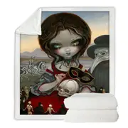 Dark Art Maiden Carnevale Di Morte Throw Blanket