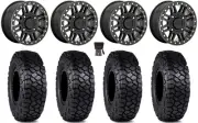 KMC Cage Beadlock 15" Wheels Bk 30" Intersect Tires Can-Am Renegade Outlander
