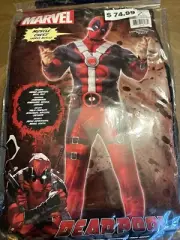 Marvel Deadpool Costume Adult Medium Padded Chest Mask Belt