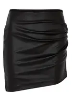 Helmut Lang Faux Leather Mini Skirt - Black - M M