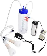 Cow Milking Machine Portable Electric Milking Machine Kit with 2 Teat Cups, 2L Sheep Milking Machine for Farm(Sheep)