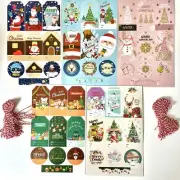 Christmas Present Gift Tags 100 pcs String Hanging Tag To From Name Label Santa