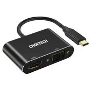 Choetech HUB-M17 USB C to HDMI VGA 4K UHD Dual Screen 2 in 1 Display Adapter