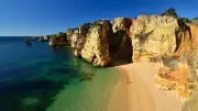 Landscape nature beach cliff ponta da Custom Gaming Mat Desk