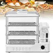 3-Layer Electric Steamer,Multi-Functional All-in-One Electric Steamer, Large-Capacity Automatic Three-Layer Electric Steamer, Intelligent Reservation, 12-Hour Reservation,Best Gift