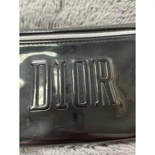 DIOR 黑色方形漆皮美妝包/化妝包