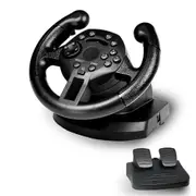 Game Racing Steering Wheel for Ps3/Pc Steering Wheel Vibration Joysticks Remote Controller Imulated Black