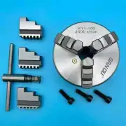 Lathe Chuck Metal Mini 3 Jaw Self-Centering Manual Woodworking For Lathe 100MM