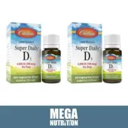 Carlson Labs Super Daily D3 Liquid Drops 2000IU / 4000IU Bones Teeth Immune