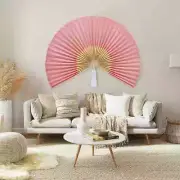 Bamboo Folding Fan For Wall Hanging, Giant Wall Fan, Large Decorative Fan