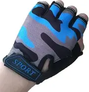 [Generic] Kids Bike Gloves Anti-Slip Half Finger Cycling Gloves for Children 4-12 Y