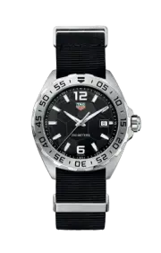 Tag Heuer Formula 1 Soccer Black Dial Fabric Strap Mens Watch - WAZ1015.FC8198