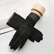 [LEIXIUSM] Summer Gloves Women's Thin Ice Silk Lace Driving Riding Touch Screen Short Riding Tram Gloves