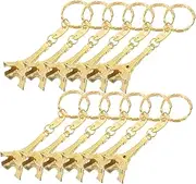 [WRITWAA] 36 Pcs Mini Keychain Handbag Charms Keychain Mini Backpack for Women Car Models Purses for Women Charm Keychain Bulk Hangers Gold Eiffel Tower Keyring Red Tote Bag Student Fashion