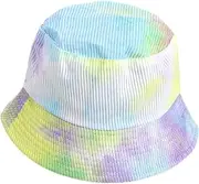 [VALICLUD] Summer Sun Hat Fashionable Graffiti Bucket Hat Sun Protection Windproof Breathable Multi-Seasonal Blue