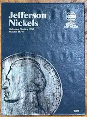 Whitman Jefferson Nickel Number 3 Coin Folder, Album book 1996 - 2010 # 9009
