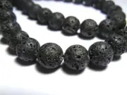 20pc 8mm Genuine Natural Lava Rock Stone Round Gemstone Loose Beads